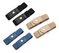 BeoTnp 3 Pairs Belt Loops For Trousers, Adjustable No Buckle Belt, Side Belts For Men Uk, Trouser Clips Perfect For Jeans, Pants, Trousers & Casual Suits In Black Beige And Denim Blue