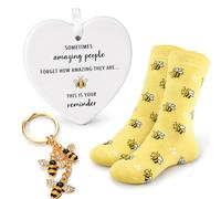 BeoTnp 3 Pcs Bee Gifts, Unusual Gifts Women, Bees Gift For Women, Meaningful Present Set For Women, Ideal For Mentor Friend Family Colleague,Thinking Of You Gifts With Inspirational Message