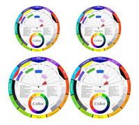 BeoTnp 4 Pcs Colour Wheel, Colour Wheel For Artist, Theory for Painting Drawing, Sketching Creative Colours Theory Educational Accessory, for Airbrush, Design and Makeup