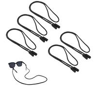 BeoTnp 5 Pcs Glasses Strap, Universal Sunglasses Strap with Secure Fit, 77cm Polyester Glasses Cord for Men and Women, Glasses Chain for Sports, Travel, Swimming, Hiking(Black)