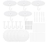 BeoTnp 5PCS Ceiling Hooks, Self Adhesive Stick Hooks for Mosquito Net Installation, Compact White Plastic Design with Strong Adhesive, Easy Setup for Bedroom and Balcony Protection