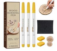 BeoTnp 6 Pcs Wood Burning Pen, Engraving Pen, Pyrography Kit, Creative Craft Tools For Diy Beginners, Professional Wood Burning Equipment With Sandpaper And Beeswax, Ideal For Handmade Gifts