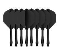 BeoTnp 8PCS Darts Accessories, Integrated Dart Flights and Stems All in One, 31 x 68mm Standard Shape, Darts Flight and Shaft, for Competitive Darts and Practice Sessions(Black)