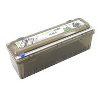 Beowanzk Cling Film Dispenser and Cutter,Kitchen Foil and Clingfilm Dispenser with Sliding Cutter,Food Wrap Holder,Tin Foil and Plastic Wrap Organizer,Adjustable Cling Film Cutting Box