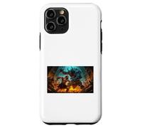 Beowulf Battles the Monster Grendel at Night nordic saga Case for iPhone 11 Pro