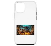 Beowulf Battles the Monster Grendel at Night nordic saga Case for iPhone 12/12 Pro