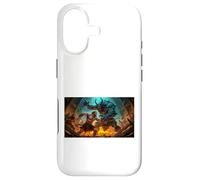 Beowulf Battles the Monster Grendel at Night nordic saga Case for iPhone 17