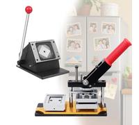 BeoyNot 50 * 50mm Fridge Sticker Making Machine Fridge Magnet Press Photo Magnet Maker with Paper Cutter + 200 Sets Of Materials，for studio or home workshop