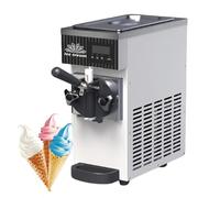 BeoyNot 750W Rolled Ice Cream Maker, Soft Serve Ice Cream Machine, with 606W Powerful Compressor for Rapid Cooling, Continuous dispensing, for milk tea shops and dessert shops White