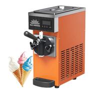 BeoyNot 750W Rolled Ice Cream Maker, Soft Serve Ice Cream Machine, with 606W Powerful Compressor for Rapid Cooling, Continuous dispensing, for milk tea shops and dessert shops Yellow