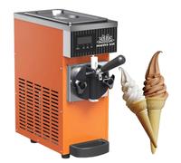 BeoyNot 750W Soft Serve Maker, Single Flavor Ice Cream Machine, 80-100 blocks/H Output, Continuous dispensing, One-click cleaning & pre-cooling, For Milk Tea Shops and Dessert Shops Yellow