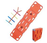 BeoyNot Life-Saving Board for Lifeguards, Foldable Spine Board Stretcher Backboard, with Spider Straps Plastic Water Floating Back Boards, Weight Capacity 159Kg / 350Lb 4folds