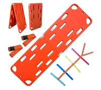 BeoyNot Life-Saving Board for Lifeguards, Foldable Spine Board Stretcher Backboard, with Spider Straps Plastic Water Floating Back Boards, Weight Capacity 159Kg / 350Lb 2folds