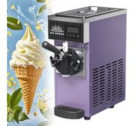 BeoyNot Single Flavor Commercial Ice Cream Maker, 750W Soft Serve Ice Cream Machine, for Home,Countertop Soft Serve Ice Cream Maker, LCD Panel, for Restaurants & Dessert Shops Purple