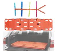 BeoyNot Spine Board for Water Rescue, Foldable Spine Board Stretcher Backboard with Spider Straps, Load Capacity: 350 lbs, for Patient Transport 2folds