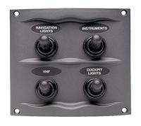 BEP Marinco 69 - 9004 WP 4 Panel Switches, Grey, One Size