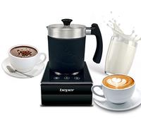 BEPER BB.200 Automatic magnetic milk foamer, 650 W, Adjustable Temperatures, Removable whips, Black/Silver