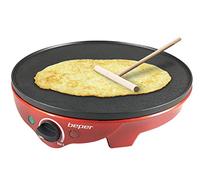 BEPER BT.700Y Electric Crepe Maker, 1300 W, Plastic, Die-cast aluminium, non-stick dressing, Red/Black