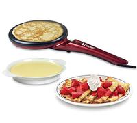 BEPER BT.710Y Electric Crepe Maker with Handle, 800 W, Aluminum Plate with Non-Stick Coating, Red