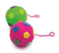 BEPER LED Squeeze Stress Ball in the Shape of a Soccer Ball, with Ring, Multicolored Light Effect, Diameter 6.5 cm, Sensory Toy for Children 36 Months and Up