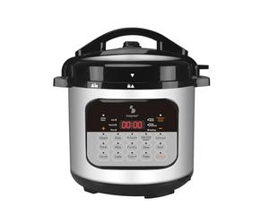 BEPER P101COS002 Pressure Multicooker 6 Liters, 15 Cooking Programs, Slow Cooker, 24h Timer, 3 Pressure Levels, Keep Warm Function, 10 Safety Systems, 1000W
