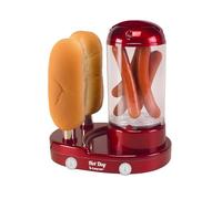 BEPER P101CUD502 3-in-1 Hot Dog Maker and Egg Cooker, Steamer for Sausages and Eggs, Bun Warmer with 2 Stainless Steel Rods, 440W, Dual Switch