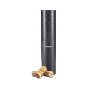BEPER P102ACP101 Electric Wine Corkscrew, 20W, Rechargeable Electric Bottle Opener with USB Cable, Cap Cutter Included, LED Light, Opens 50 Bottles with one Charge, Black