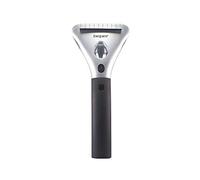 BEPER P201UTP002 Heated Ice Scraper, Electrical Resistance, Extendable Handle with 4.5 Metres Cable, LED Light, 12 V Socket, Black/Grey