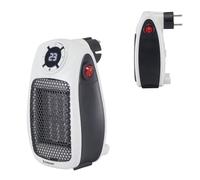 BEPER P203TER350 Mini Ceramic Fan Heater, Space-Saving Mini Electric Heater 500W/1000W, LED Display, 24-Hour Timer, Thermostat, 90° Rotating Plug, Safe Auto Shut-Off