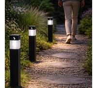 BEPER P207ILO030 Set of 3 Solar Garden Step Lights, Outdoor LED Solar Lights with Spike, Automatic Switch-On, Pathway and Flowerbed Lighting, IP44