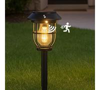 BEPER P207ILO106 Solar Garden Light with Motion Sensor - Outdoor Solar Light with Spike and Handle, 3 Lighting Modes, Automatic Switch-On, IP44