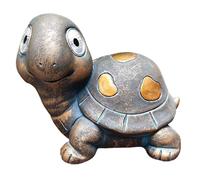bephible Durable Solar Lamp Solar Lamp Ornament Durable Synthetic Resin Turtle Owl Snail Sculpture Automatic Night Light for Outdoor Garden Decoration Tortoise