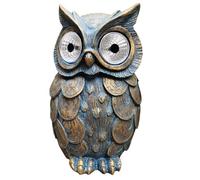 bephible Durable Solar Lamp Solar Lamp Ornament Durable Synthetic Resin Turtle Owl Snail Sculpture Automatic Night Light for Outdoor Garden Decoration Owl