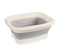 bephible Footbath Tub, Foldable Wash Basin, Plastic Portable Pool Foot Bath Basin, Kitchen Fruit Vegetable Washing Basin for Camping Grey