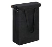 bephible Laundry Hamper with Handles Three-dimensional Storage 45l Dirty Clothes Basket Space-saving Slim Large Capacity Bin for Home Detachable Support Rods Black