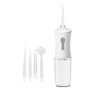 bephible Travel-Friendly Water Flosser Plaque Removal Dental 3 Modes 360° Rotatable Nozzle Ipx7 Waterproof Cordless Rechargeable Electric Oral Irrigator Teeth White