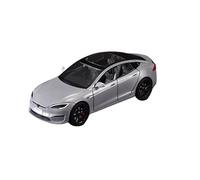 BePhon Ornament Diecast Model Toy Car 1:24 For Tesla For Model S Miniatures Simulation Alloy Metal Diecast Car Sound & Light car Battery not included(Gray)