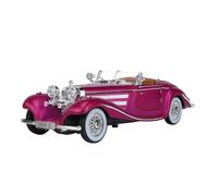 BePhon Ornament Diecast Model Toy Car 1/24 Scale For 500K Vintage Car Model Toy Diecasts Alloy Sport Toys with Sound and Light Pull Battery not included(Purple)