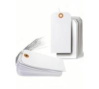 Bepisof 100Pack Writable White Price Tags, Large Gift Tags with Wire Writable Hang Tags, Reinforced Hole Marking Tags for All Occasions/Inventory Management
