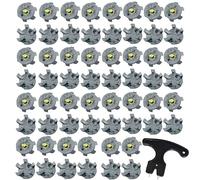 Bepisof 30Pcs Golf Spikes Golf Shoe Spikes Replacements with 1 Cleats Spanner,Golf Cleats for Any Shoe,for Cricket Shoe Player