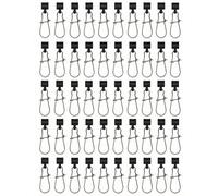 bepisof 50Pieces Durable Fishing Line Sinker Slides,Heavy Duty Duo Lock Fishing Clips Saltwater Connector,Versatile Hooked Snap Sinker Line Connector for Fishing Enthusiasts/Fishers(Black)