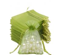 bepisof100 Pieces Green Fruit Protection Bags Vegetable Garden Drawstring Mango/Tomato/Fruit Tree/Vegetable Garden Drawstring mesh Bag (4 x 6 inches/Green)