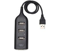 BEPM Notebook Usb Splitter Usb Extender Usb Port Usb Hubs Mini Usb 2.0 Hi-Speed 4 Port Usb Hub Splitter Hub Adapter For Pc Computer For Portable Hard Drives-Black