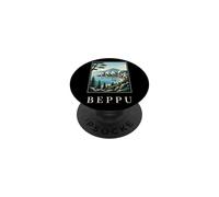 Beppu Japan Spring Mountain Coastal Travel Art PopSockets Adhesive PopGrip