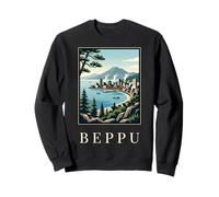Beppu Japan Spring Mountain Coastal Travel Art Sweatshirt