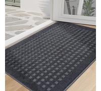 BEQHAUSE Dirt Trapper Door Mat 80x120cm, Indoor Mats Non-Slip Machine Washable Entry Rug, Dog Door Mat, Absorbent and Stain Resistant Welcome Mat for Front Back Door, Muddy Wet Shoes&Paws, Dark Grey