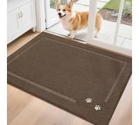 BEQHAUSE Door Mat for Muddy Paws, TPR Non-Slip Backing, 80 * 120cm, Brown