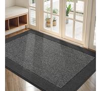 BEQHAUSE Inside Door Mat, 80 * 120 cm Indoor Mats for Back Door, Door Mats Indoor for Front and Rear Doors, Entrances, Corridors, Dirt-Hiding and Washable, Dark Gray