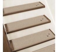 BEQHAUSE Stair Treads Non Slip for Wooden Steps 28" x 9", 4pcs, Beige