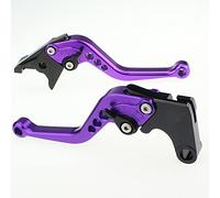 BEQLXTA Brake Clutch Adjustable Lever for NRG for Purejet for Liberty 125 for Leader RST for 50 4T PTT (E) CNC Scooter Front Disc Rear Drum Brake Levers(Short Purple)